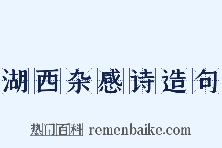 湖西杂感诗造句是什么意思的图片